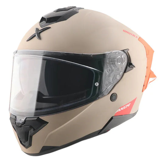 Axor Brutale Corsa Khaki Orange Full Face Helmet