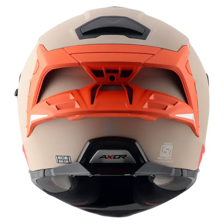 Axor Brutale Corsa Khaki Orange Full Face Helmet