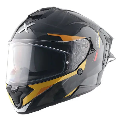 Axor Brutale Kryptic Black Yellow Full Face Helmet
