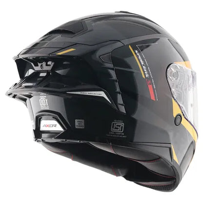 Axor Brutale Kryptic Black Yellow Full Face Helmet