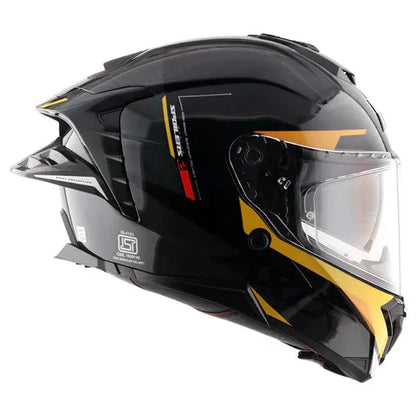 Axor Brutale Kryptic Black Yellow Full Face Helmet