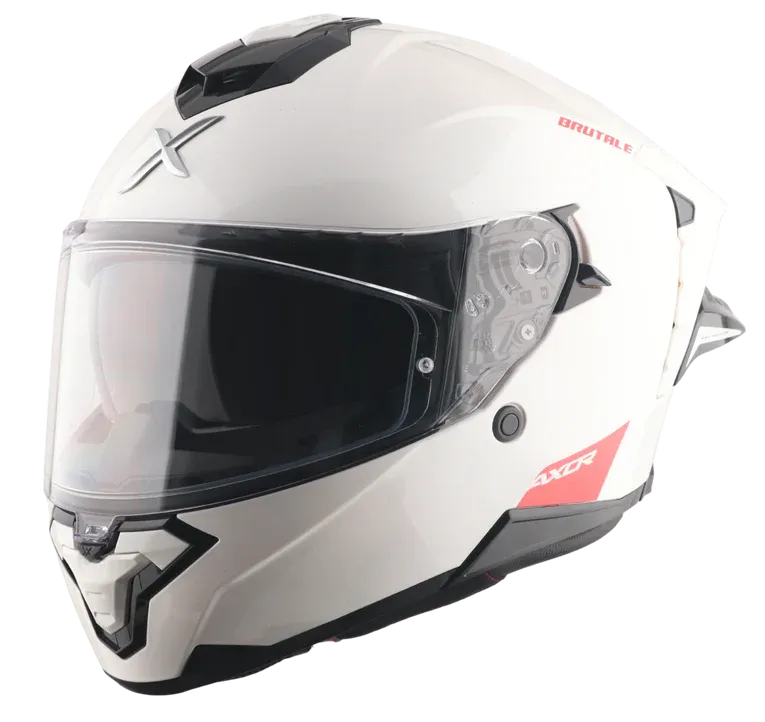 Axor Brutale Solid White Full Face Helmet