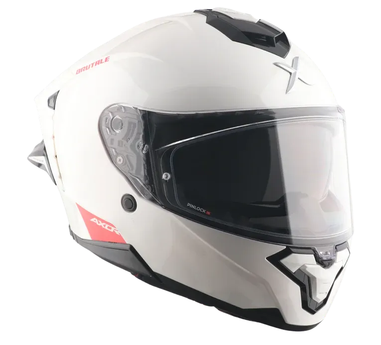 Axor Brutale Solid White Full Face Helmet