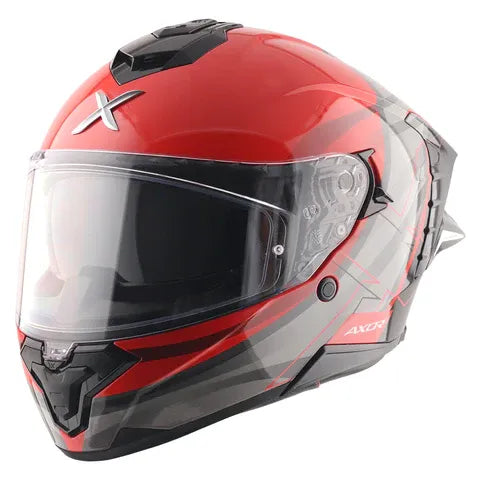 Axor Brutale Surges Red Grey Full Face Helmet