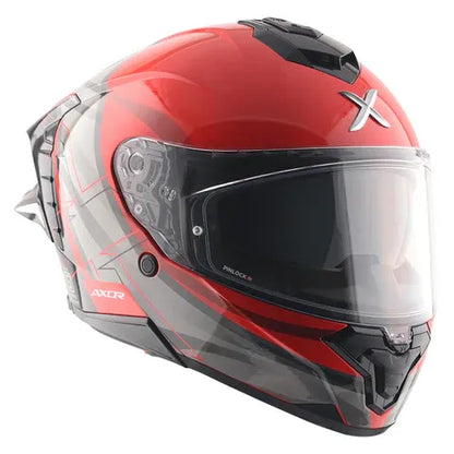 Axor Brutale Surges Red Grey Full Face Helmet