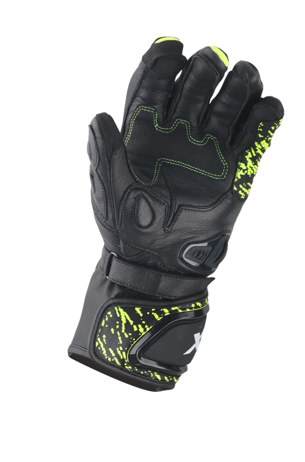 Axor Enzo Black Neon Yellow Gloves Riding Gears