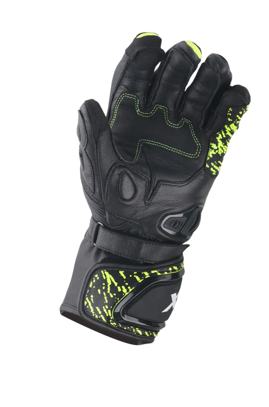 Axor Enzo Black Neon Yellow Gloves Riding Gears