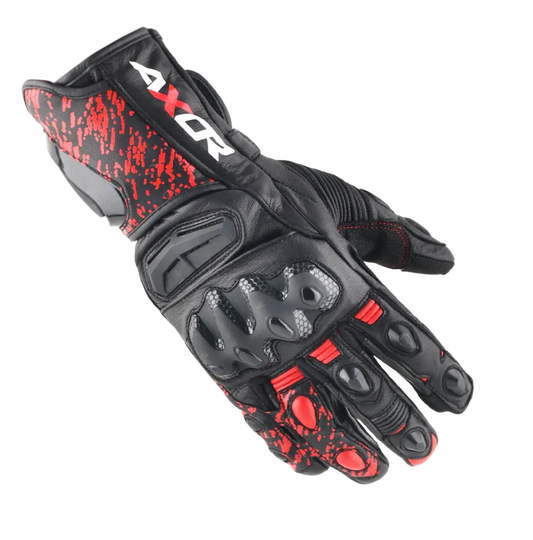 Axor Enzo Black Red Gloves Riding Gears