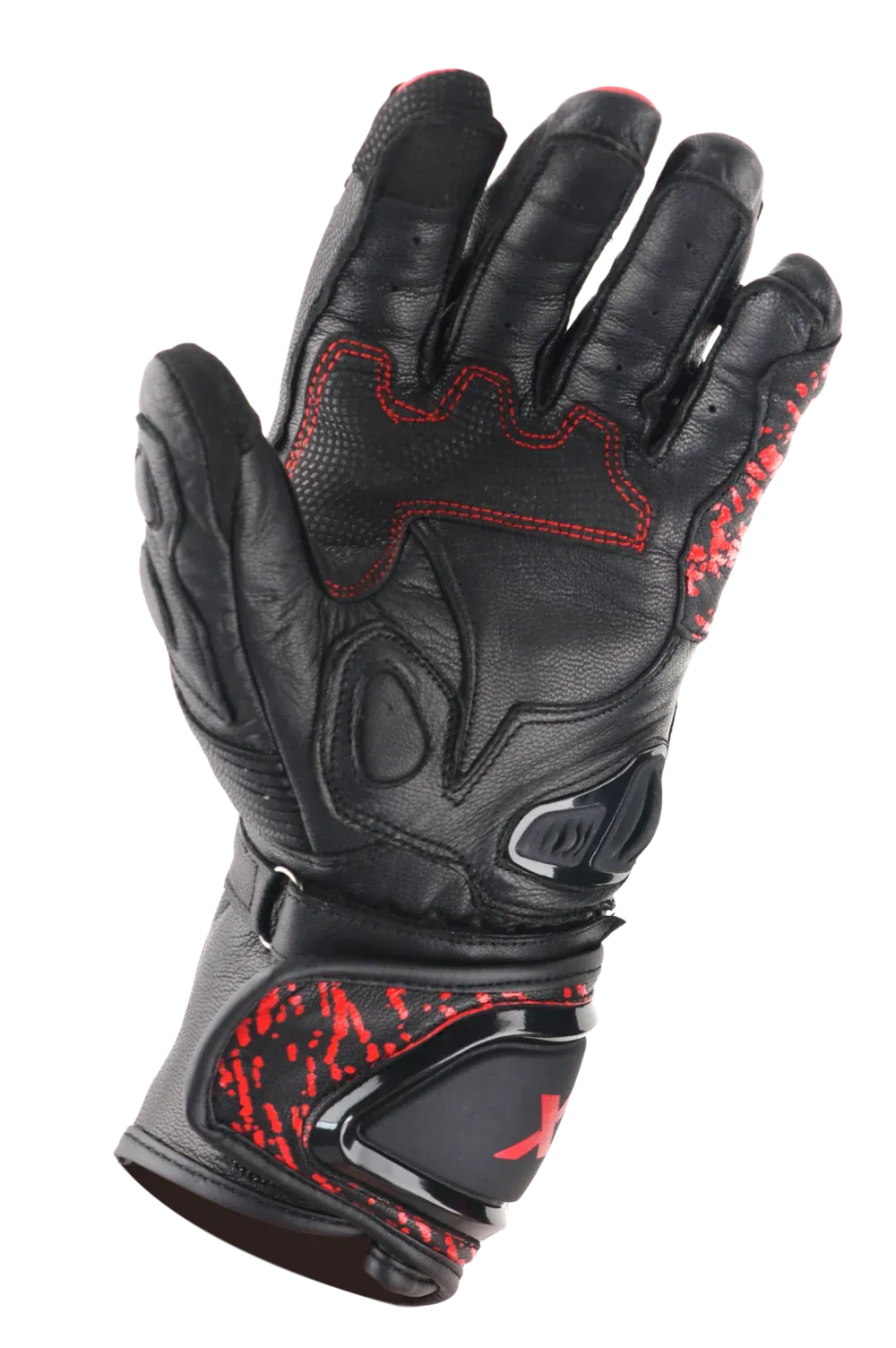 Axor Enzo Black Red Gloves Riding Gears