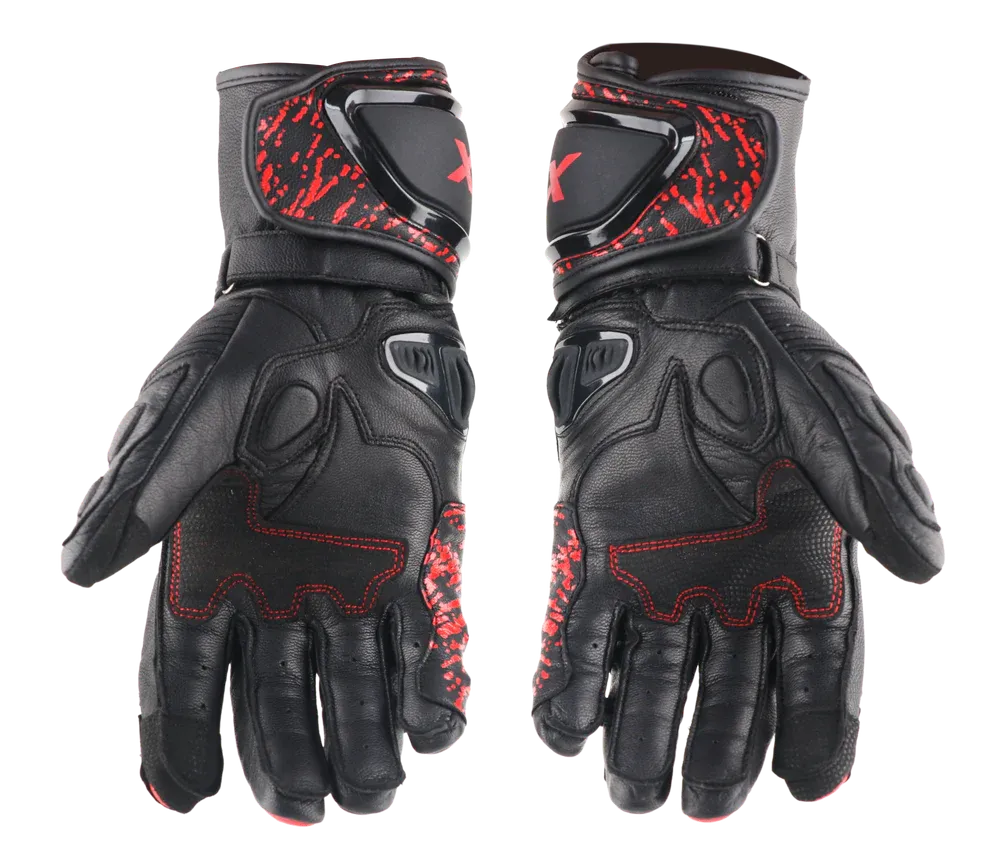 Axor Enzo Black Red Gloves Riding Gears