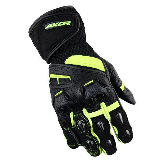 Axor Gator Black Neon Green Gloves Riding Gears