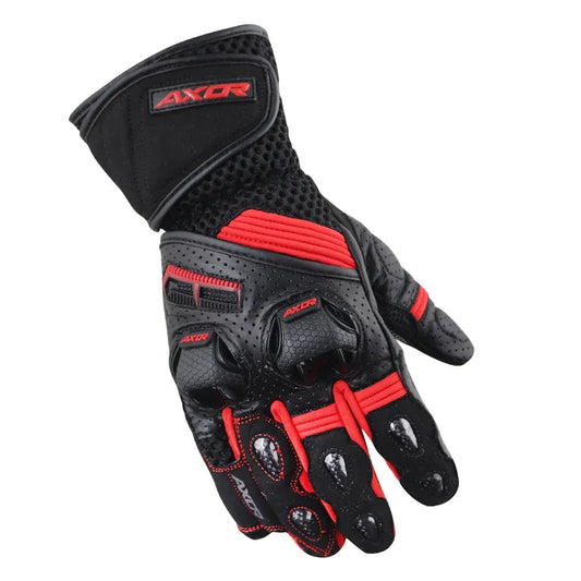 Axor Gator Black Red Gloves Riding Gears