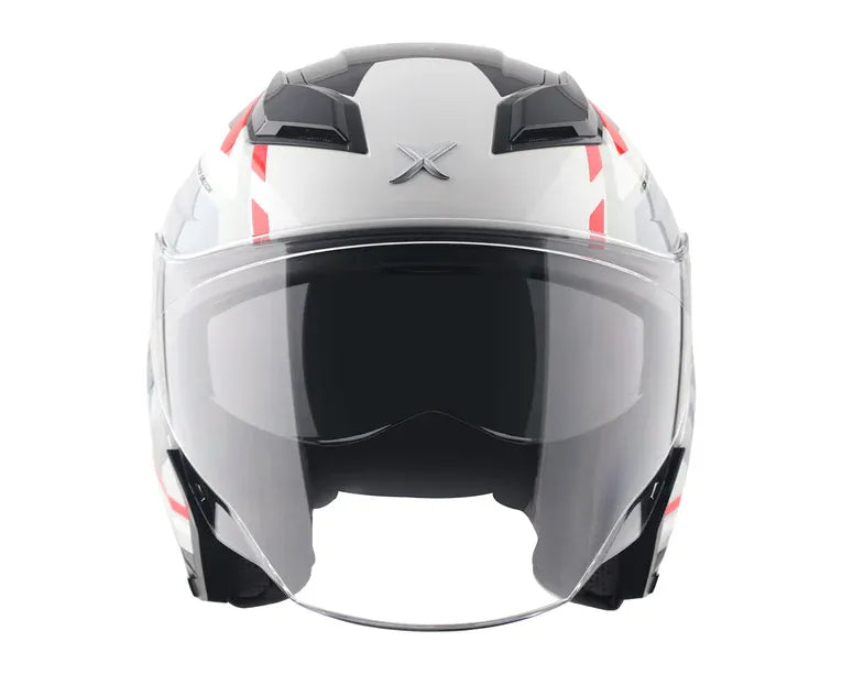 Axor Kylo Bean White Red Half Face Helmet