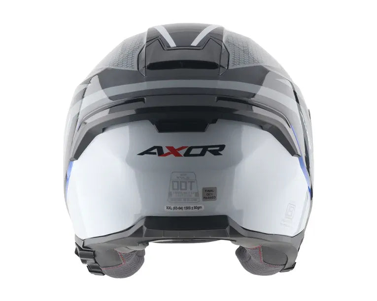 Axor Kylo Bliss Grey Blue Half Face Helmet