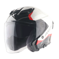 Axor Kylo Ray White Red Half Face Helmet