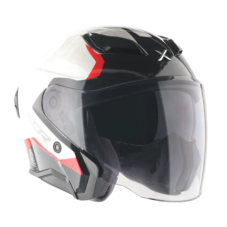 Axor Kylo Ray White Red Half Face Helmet