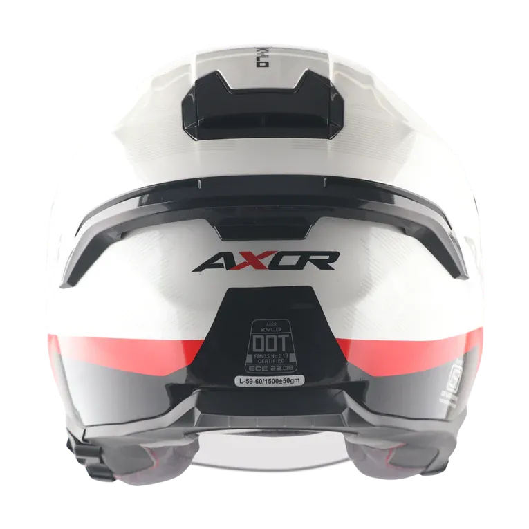 Axor Kylo Ray White Red Half Face Helmet