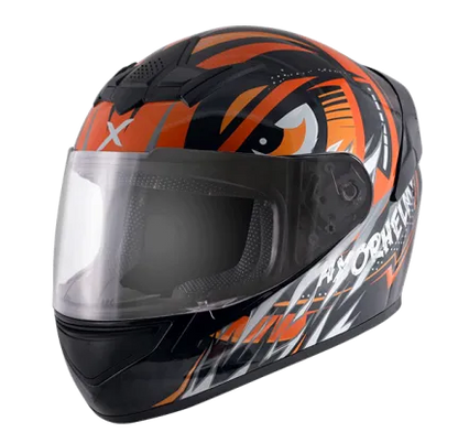 AXOR Rage Trogon Black Orange Full Face Helmet