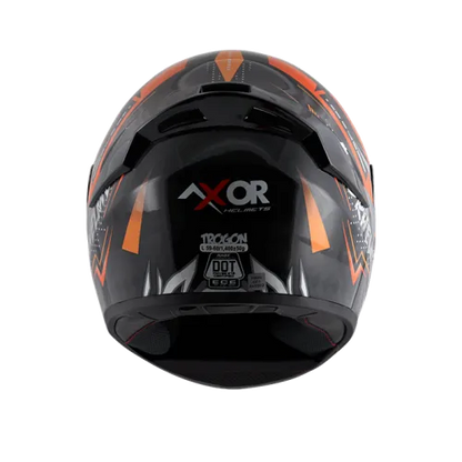 AXOR Rage Trogon Black Orange Full Face Helmet