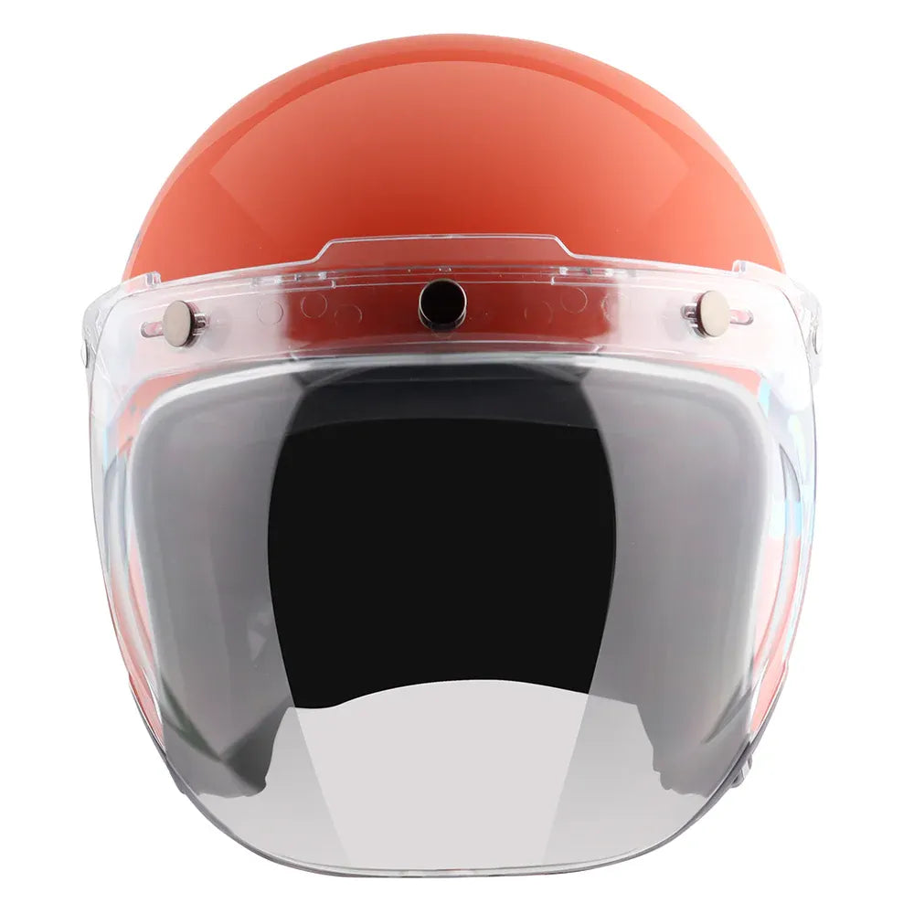 AXOR Retro Jet Sportz C13 Orange Blue Half Face Helmet