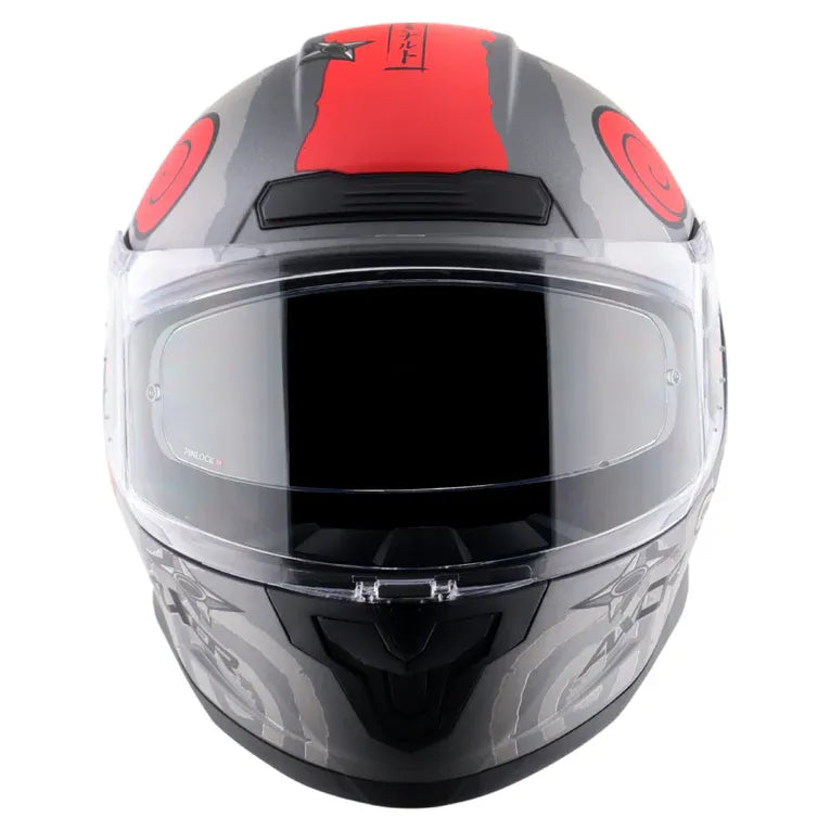 AXOR Saber Naruto Black Orange Full Face Helmet