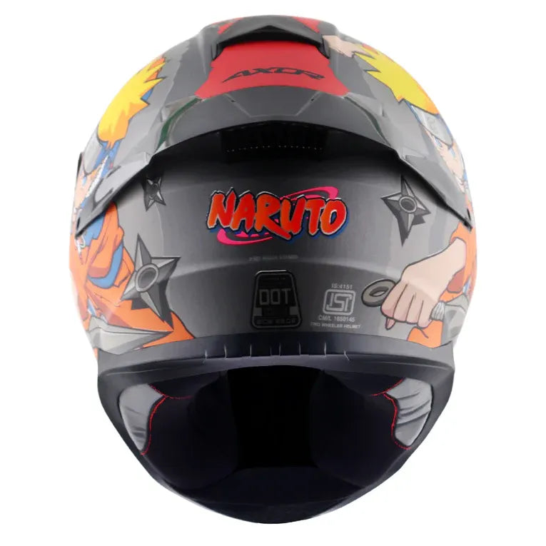 AXOR Saber Naruto Black Orange Full Face Helmet