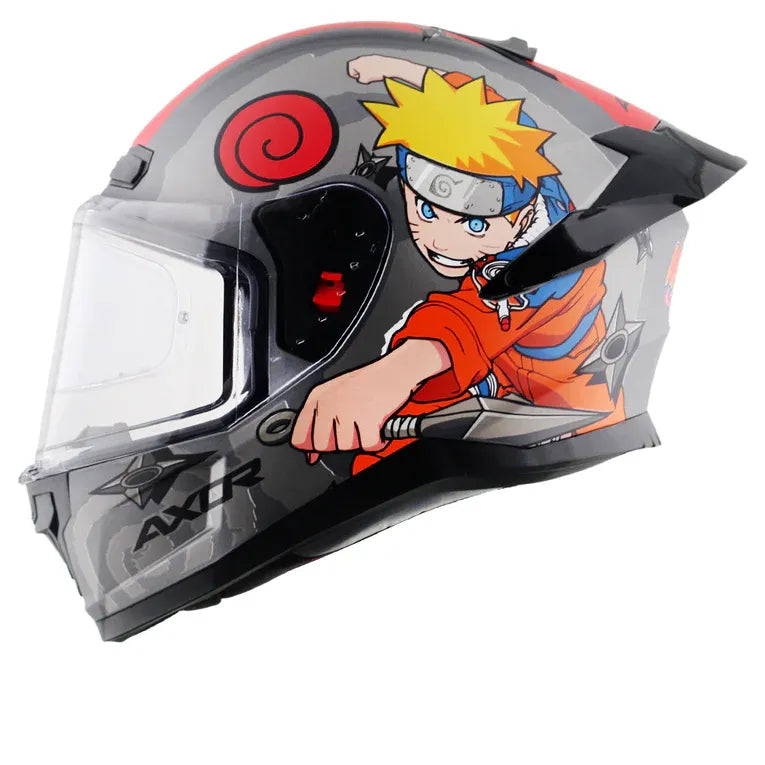 AXOR Saber Naruto Black Orange Full Face Helmet