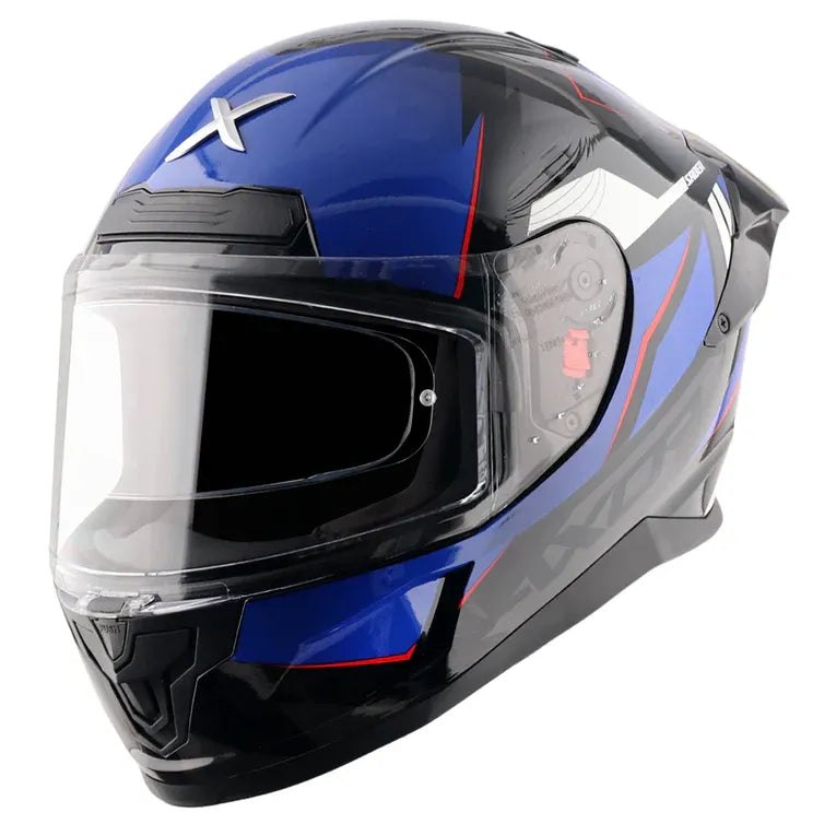 AXOR Saber Shadow Black M Blue Full Face Helmet