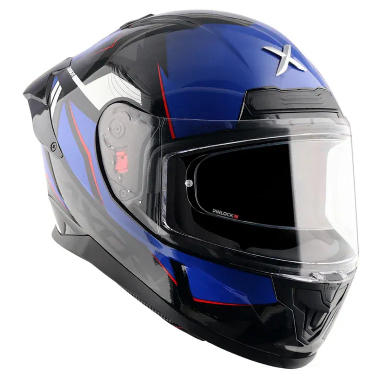 AXOR Saber Shadow Black M Blue Full Face Helmet