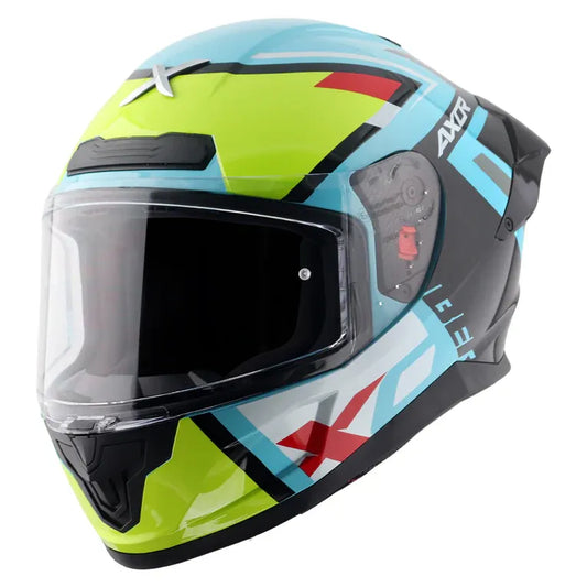 AXOR Saber X Sport Black Neon Yellow Full Face Helmet