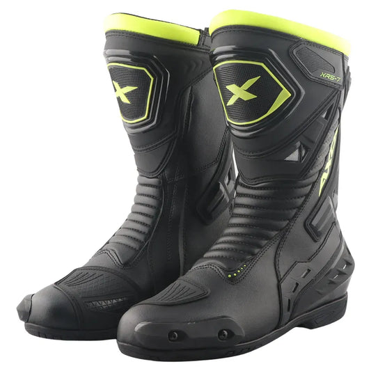 Axor Slip Stream Pro 8 Black Neon Green Riding Gears Boots