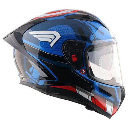 Axor Street Marvel Captain America Blue Red White Full Face Helmet