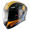 AXOR Street Marvel Wolverine Black Yellow Full Face Helmet