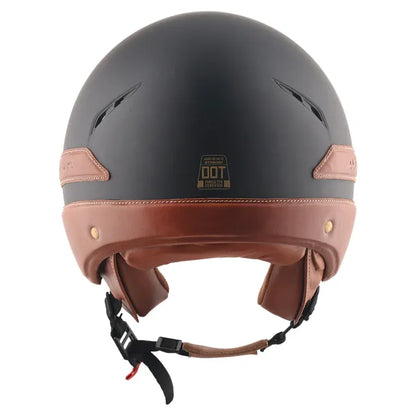 Axor Striker Icon Dull Black Brown Half Face Helmet