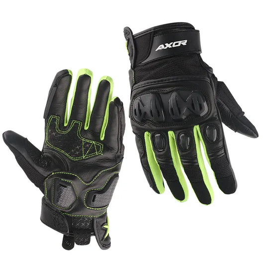 Axor Viper Black Neon Green Gloves Riding Gears