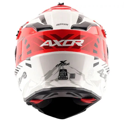 Axor X Cross Dual Visor Speedometer white Red Full Face Helmet