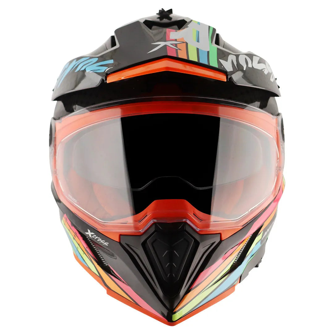 AXOR X Cross X2 Dual Visor Black Grey Off Road Helmet
