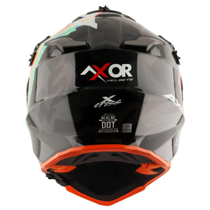 AXOR X Cross X2 Dual Visor Black Grey Off Road Helmet