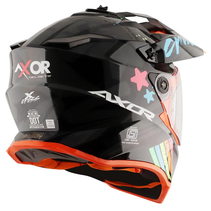 AXOR X Cross X2 Dual Visor Black Grey Off Road Helmet
