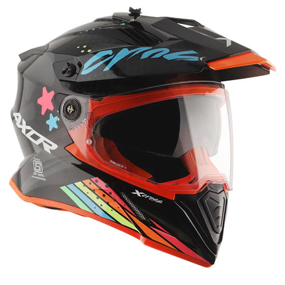 AXOR X Cross X2 Dual Visor Black Grey Off Road Helmet