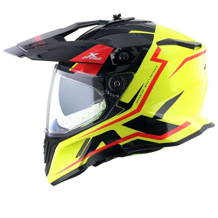Axor X Cross Flagstaff Neon Yellow Black Off Road Helmet