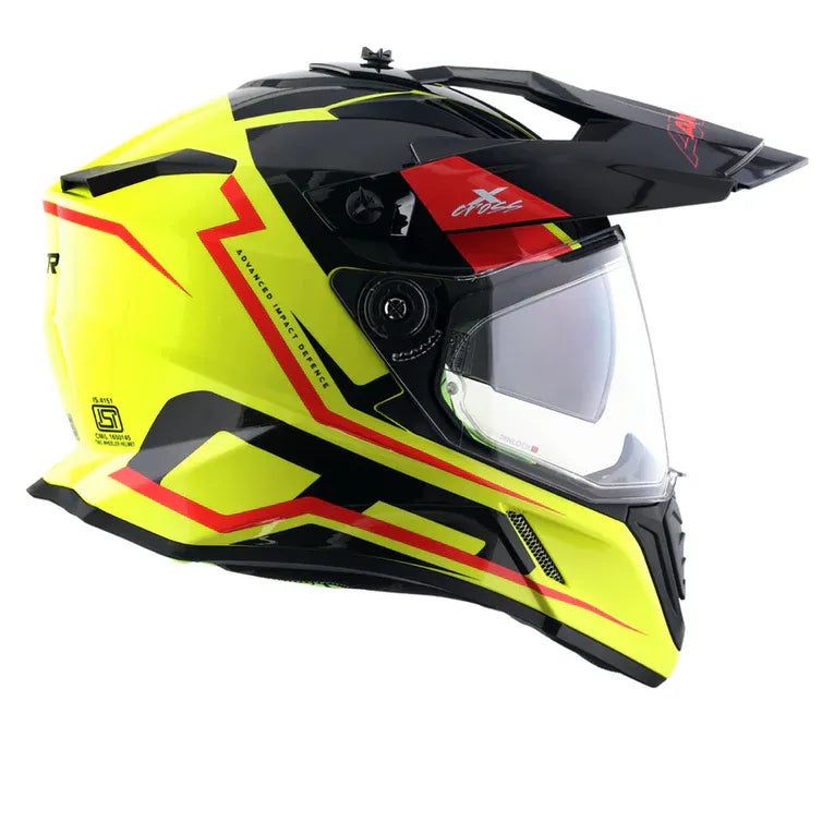 Axor X Cross Flagstaff Neon Yellow Black Off Road Helmet
