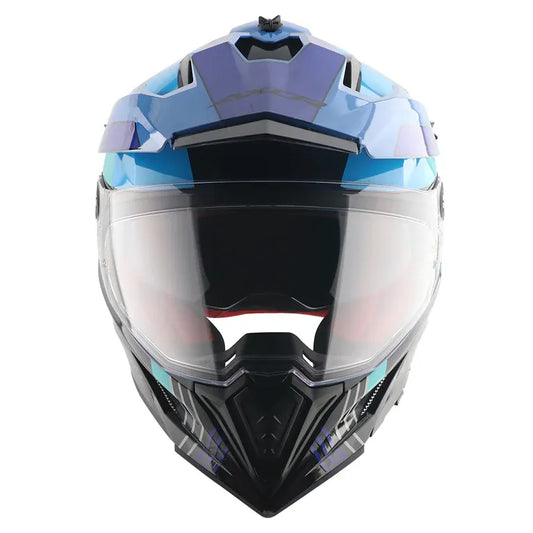 Axor Xcross Gambling Black Blue Off Road Helmet