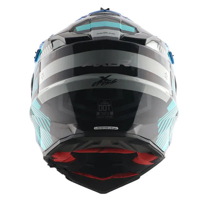 Axor Xcross Gambling Black Blue Off Road Helmet