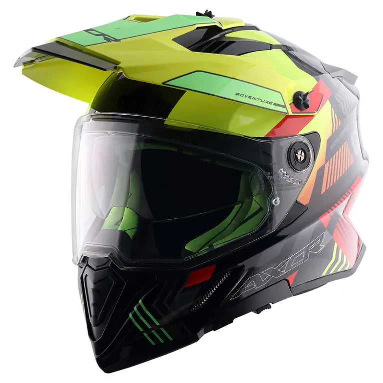 Axor Xcross Gambling Black Neon Yellow Off Road Helmet