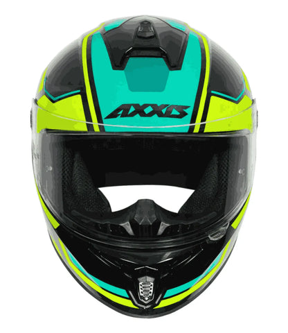 AXXIS 112C Draken Sonar B23 Gloss Flr Yellow Full Face Helmet