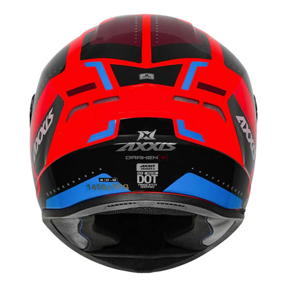 AXXIS 112C Draken Sonar C5 Gloss Flr Red Full Face Helmet