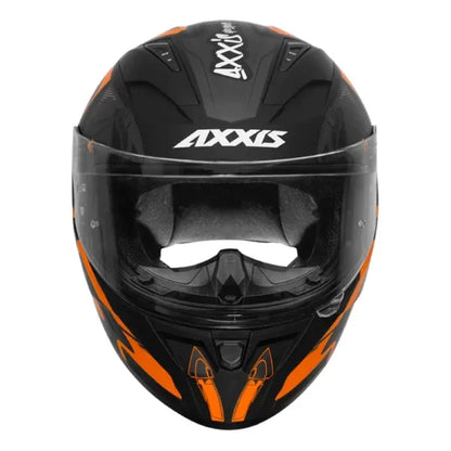 AXXIS 117D Seg Dot Arrows B4 Matt Fluo Orange Full Face Helmet