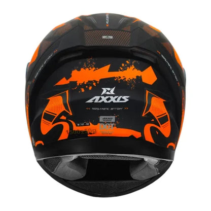 AXXIS 117D Seg Dot Arrows B4 Matt Fluo Orange Full Face Helmet
