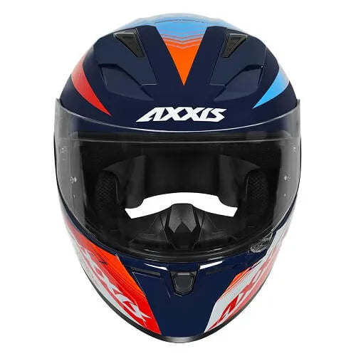 AXXIS 117D Seg Dot Crox C7 Gloss Blue Full Face Helmet
